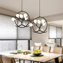 GobekUsa Branch Iron Black Gold Chandelier for Living Room Bedroom Kitchen Hallway
