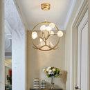 GobekUsa Branch Iron Black Gold Chandelier for Living Room Bedroom Kitchen Hallway