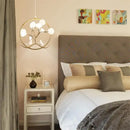 GobekUsa Branch Iron Black Gold Chandelier for Living Room Bedroom Kitchen Hallway