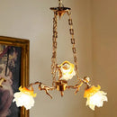 GobekUsa Brass Angel Chandelier: Luxury Burnishing Pendant Lights for Living Room