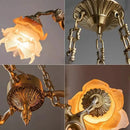 GobekUsa Brass Angel Chandelier: Luxury Burnishing Pendant Lights for Living Room
