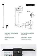 GobekUsa Brass Black Luxury Bathroom Faucet - Single Handle