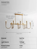 GobekUsa Brass Chandelier: Stylish Pendant Lights for Dining Room, Living Room, Kitchen Island & Bedroom