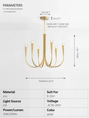 GobekUsa Brass Chandelier: Stylish Pendant Lights for Dining Room, Living Room, Kitchen Island & Bedroom