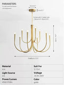 GobekUsa Brass Chandelier: Stylish Pendant Lights for Dining Room, Living Room, Kitchen Island & Bedroom