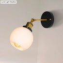 GobekUsa Brass Industrial Wall Sconce Lamp - Bubble White Glass, Single Bulb for Bedroom