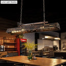GobekUsa Brass Island Pendant Light - Loft Style Hanging Lamp with Etched Lettering - Metal Finish