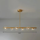 GobekUsa Brass Plated Glass Sphere Island Pendant Light - Modern Hanging Lighting for Dining Room