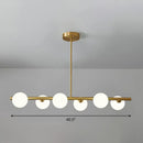 GobekUsa Brass Plated Glass Sphere Island Pendant Light - Modern Hanging Lighting for Dining Room