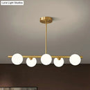 GobekUsa Brass Plated Glass Sphere Island Pendant Light - Modern Hanging Lighting for Dining Room