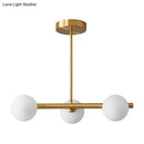 GobekUsa Brass Plated Glass Sphere Island Pendant Light - Modern Hanging Lighting for Dining Room