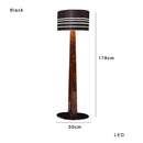 GobekUsa Brown Leather Wooden Floor Lamp - Luxury Italian Design