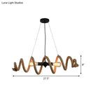 GobekUsa Brown Rope-Wrapped Helix Island Pendant: Farmhouse Edition - 2 Heads, Ideal for Restaurants and Ceilings