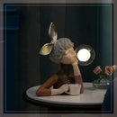 GobekUsa Bubble Girl Resin Statue: Bedroom Night Light & Desk Ornament