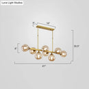 GobekUsa Bubbles Glass Pendant Light: Stylish Island Hanging Fixture for Postmodern Dining
