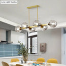 GobekUsa Bubbles Glass Pendant Light: Stylish Island Hanging Fixture for Postmodern Dining