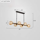 GobekUsa Bubbles Glass Pendant Light: Stylish Island Hanging Fixture for Postmodern Dining