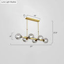 GobekUsa Bubbles Glass Pendant Light: Stylish Island Hanging Fixture for Postmodern Dining