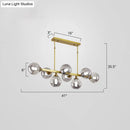 GobekUsa Bubbles Glass Pendant Light: Stylish Island Hanging Fixture for Postmodern Dining