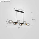 GobekUsa Bubbles Glass Pendant Light: Stylish Island Hanging Fixture for Postmodern Dining