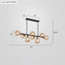 GobekUsa Bubbles Glass Pendant Light: Stylish Island Hanging Fixture for Postmodern Dining