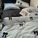 GobekUsa Butterfly Embroidered Ice Silk Bedding Sets - Cooling Duvet Cover Kit