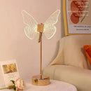 GobekUsa Butterfly Gold Acrylic LED Desk Lamp for Artful Living Room Night Light