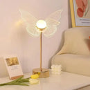 GobekUsa Butterfly Gold Acrylic LED Desk Lamp for Artful Living Room Night Light