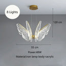 GobekUsa Butterfly LED Chandelier for Bedroom and Dining Room Lighting