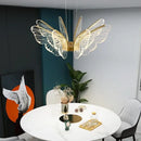 GobekUsa Butterfly LED Chandelier for Bedroom and Dining Room Lighting