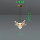 GobekUsa Butterfly LED Chandelier Copper Pendant Light for Bedroom Living Room Decoration