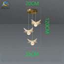 GobekUsa Butterfly LED Chandelier Copper Pendant Light for Bedroom Living Room Decoration
