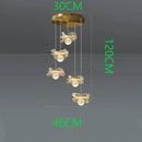 GobekUsa Butterfly LED Chandelier Copper Pendant Light for Bedroom Living Room Decoration