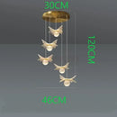 GobekUsa Butterfly LED Chandelier Copper Pendant Light for Bedroom Living Room Decoration