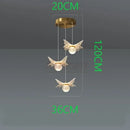 GobekUsa Butterfly LED Chandelier Copper Pendant Light for Bedroom Living Room Decoration