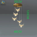 GobekUsa Butterfly LED Chandelier Copper Pendant Light for Bedroom Living Room Decoration