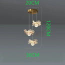 GobekUsa Butterfly LED Chandelier Copper Pendant Light for Bedroom Living Room Decoration