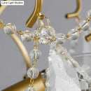 GobekUsa Butterfly Shaped Chandelier: Rural Metal 3-Light Brass Pendant Light with Crystal Accent - Perfect for Living Room
