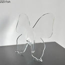 Clear acrylic butterfly vase for bedroom room decor