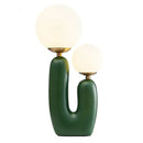 GobekUsa Cactus Bedside Table Light - Nordic Style Night Lamp with Cream Glass Shade