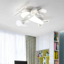 GobekUsa Cartoon Aircraft Fan Light for Modern Kids Room, Creative LED Bedroom Lighting