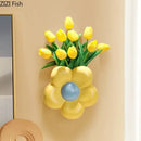 GobekUsa Cartoon Flower Vase: Desk & Wall Décor for Aesthetic Rooms