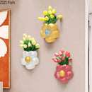 GobekUsa Cartoon Flower Vase: Desk & Wall Décor for Aesthetic Rooms