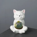 DecorBites™ Cartoon Kitten Ceramic Flowerpot Succulent Cat Plant Pot Garden Decor by Decorbites