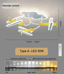 GobekUsa Cartoon Plane Chandelier Light Kids Room Ceiling Lamp Remote Control