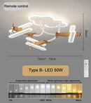 GobekUsa Cartoon Plane Chandelier Light Kids Room Ceiling Lamp Remote Control