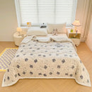 GobekUsa Cartoon Print Three-Layer Velvet Blanket for Cozy Winter Bedding