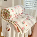 GobekUsa Cartoon Summer Blanket, Pure Cotton Soybean Fiber, Student Single Double Bed