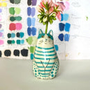 GobekUsa Cat Polka Dot Resin Flower Bud Vase