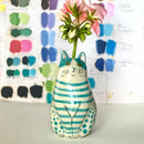 GobekUsa Cat Polka Dot Resin Flower Bud Vase